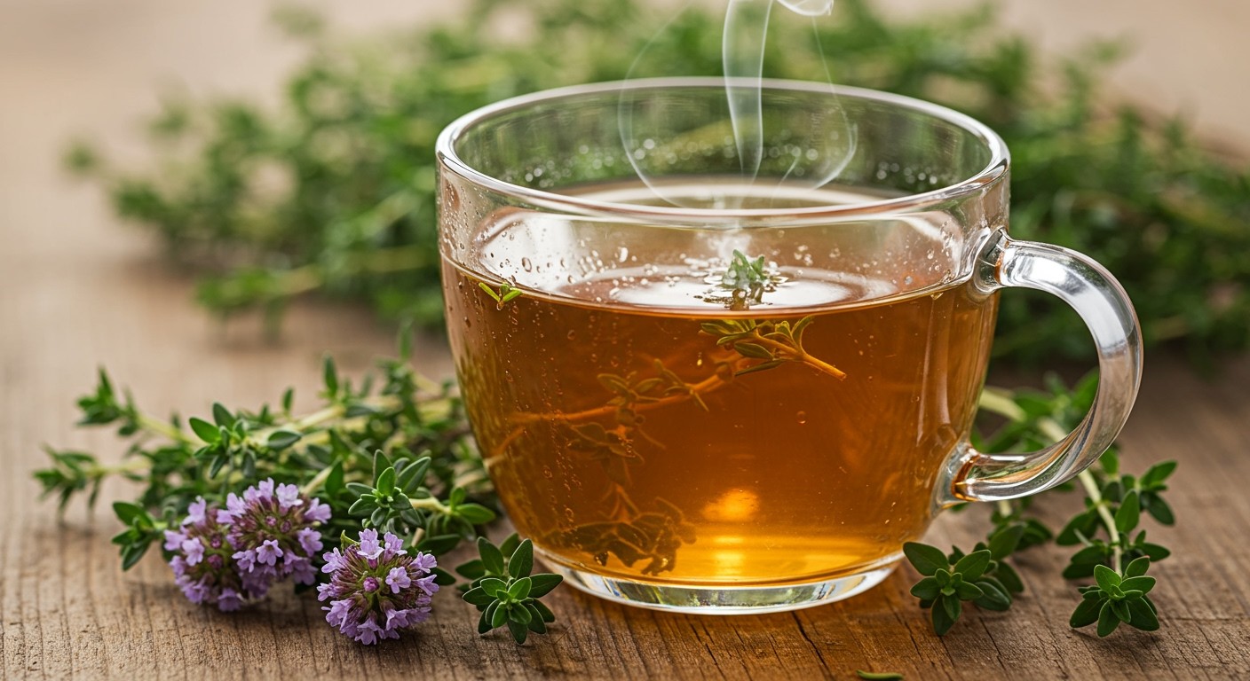 A kakukkfű tea íze fűszeres, illata frissítően gazdag.