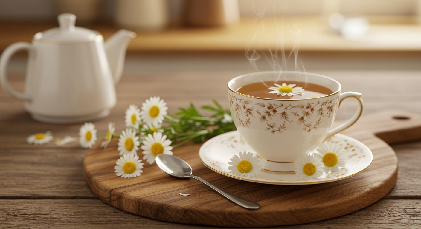 A friss kamilla levelekkel gazdagabb ízű lesz a tea.