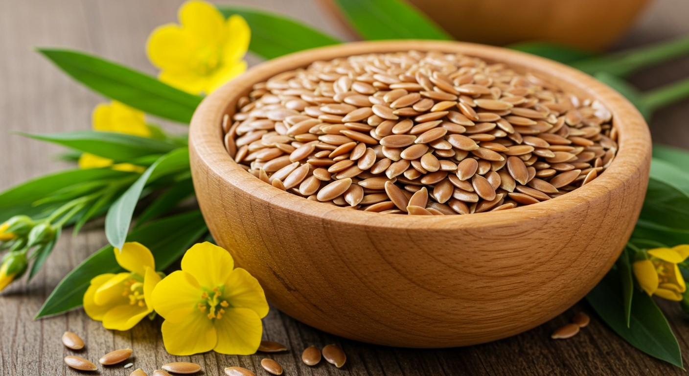 A lenmag omega-3 zsírsavakat és rostokat tartalmaz.
