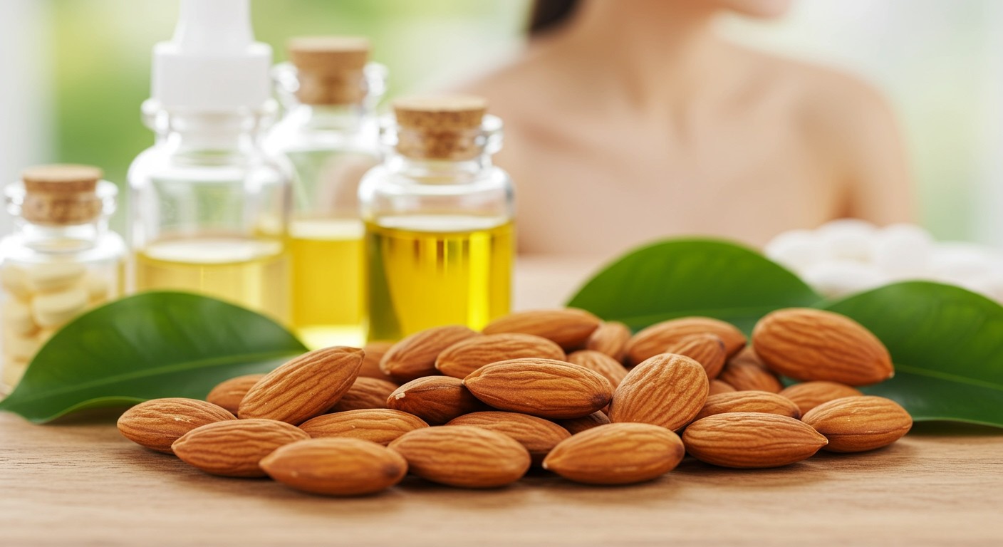 A mandula E-vitamin tartalma segíti a bőr regenerálódását.