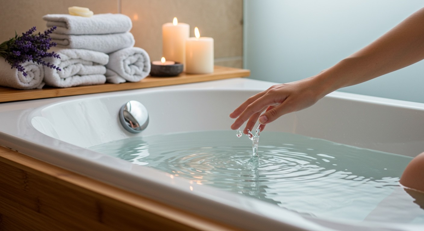 A meleg víz elősegíti az izmok lazaságát és relaxációt.
