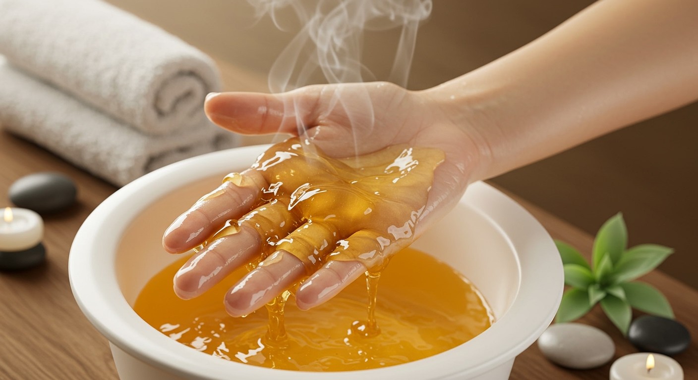 A paraffin fürdő hidratálja és rejuvenálja a bőrt.