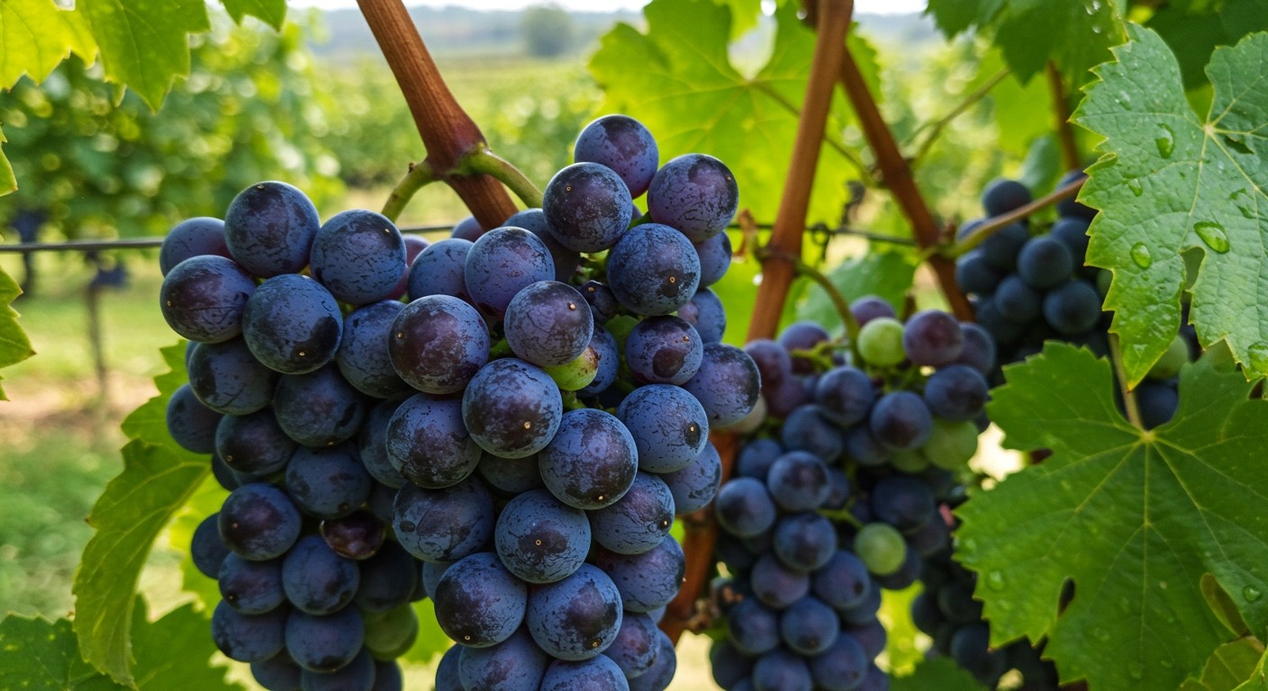 A szőlő gazdag C-vitaminban és antioxidánsokban.