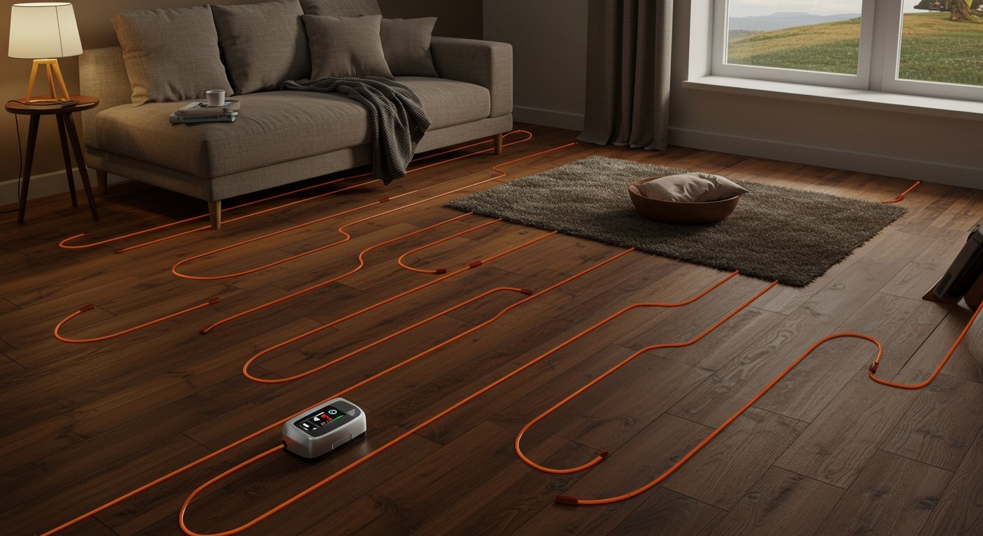 A vízteres padlófűtés energiatakarékos, de drága telepítésű.