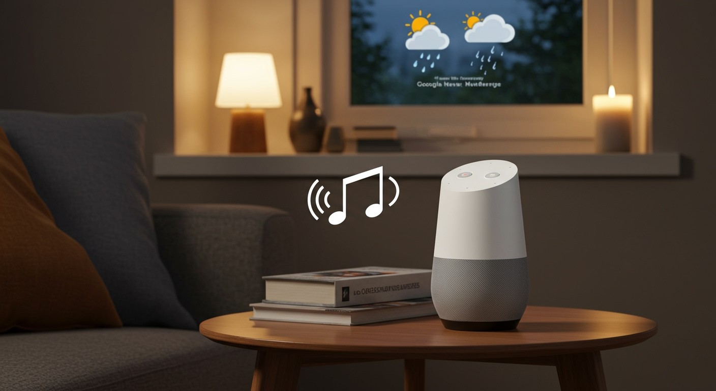 A Google Home egyszerűen vezérelhető hangparancsokkal.