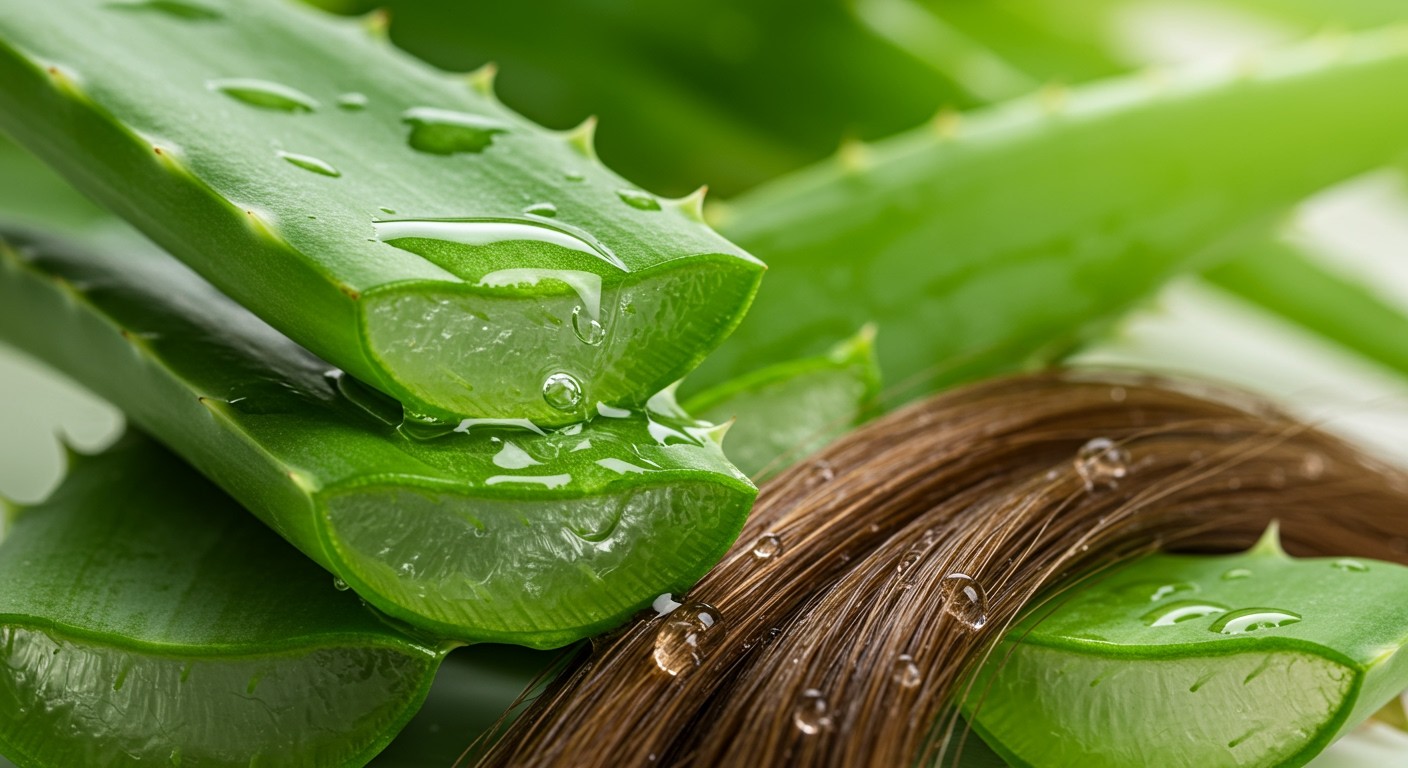 Az Aloe Vera csökkenti a hajhullást és táplálja a fejbőrt.