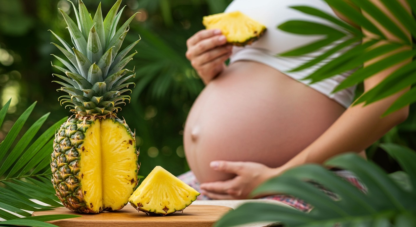 Az ananász bromelain tartalma segíthet a terhességi émelygésen.