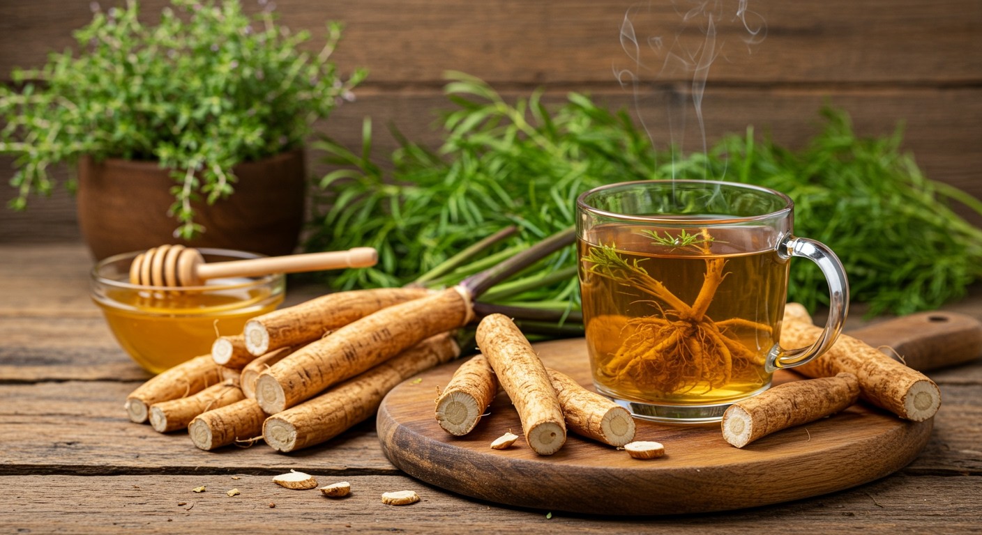 Az angyalgyökér tea segíti az emésztést és a relaxációt.