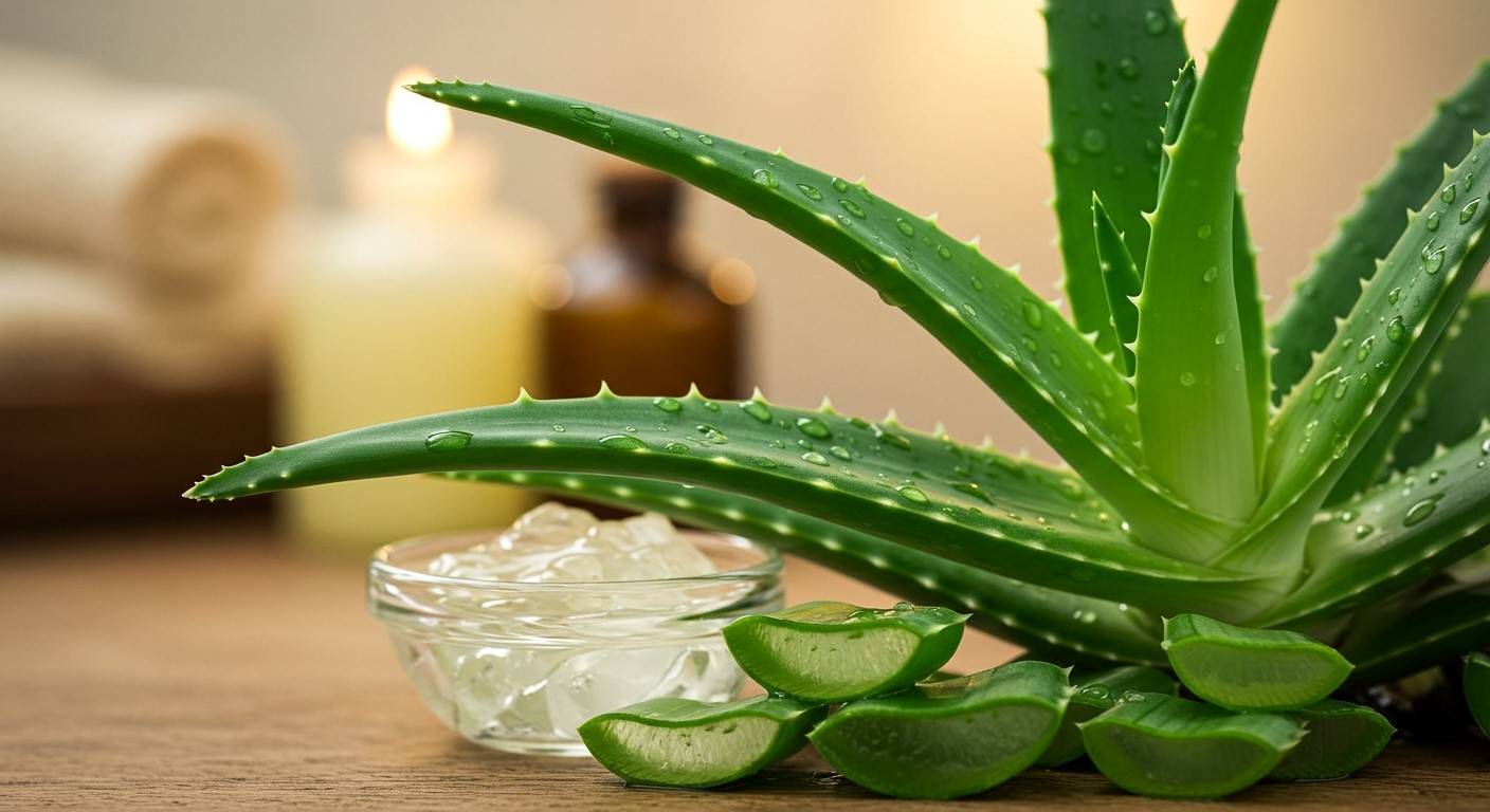 Az Aloe Vera gyulladáscsökkentő hatása segít az aknék kezelésében.
