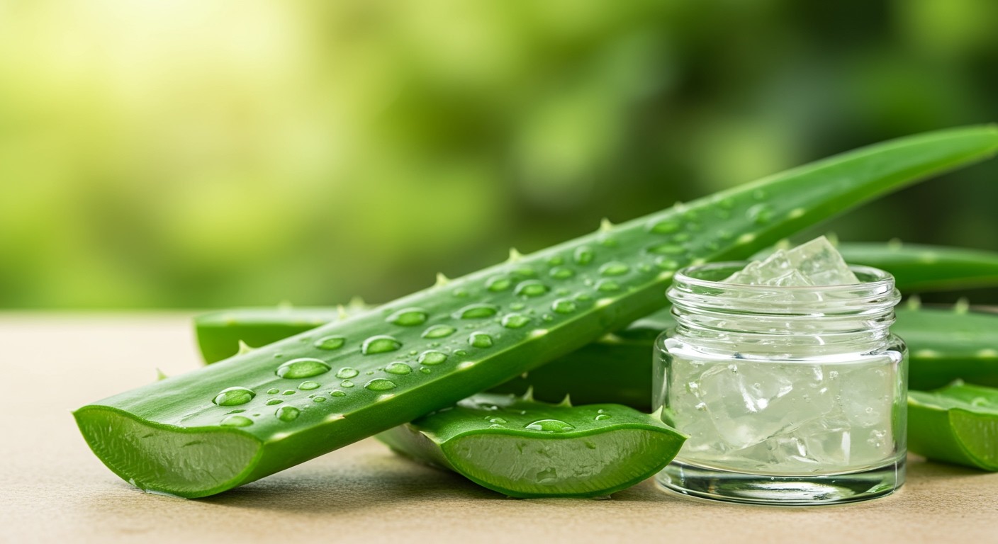 Az Aloe Vera mélyen hidratálja és revitalizálja a bőrt.