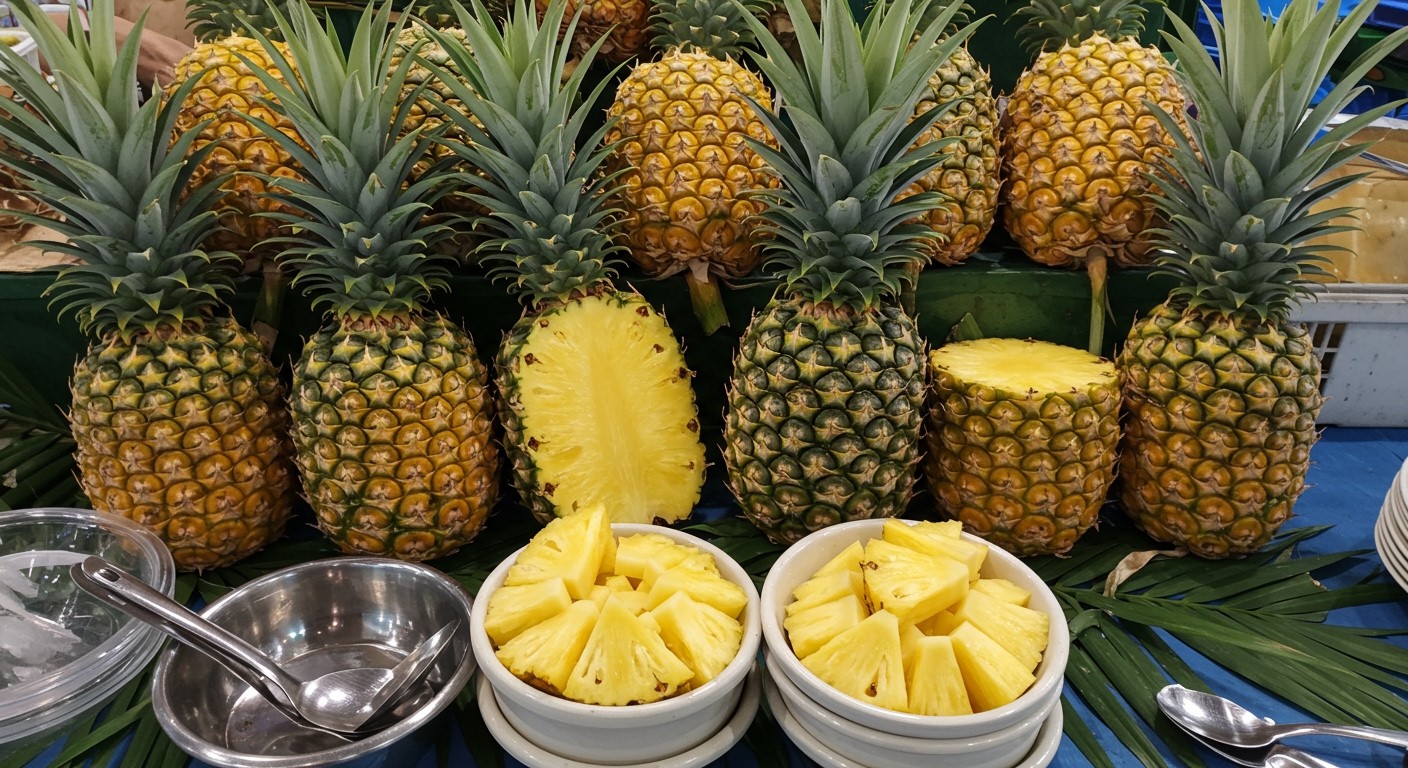Válasszon érett ananászt, ha kellemes illata van!