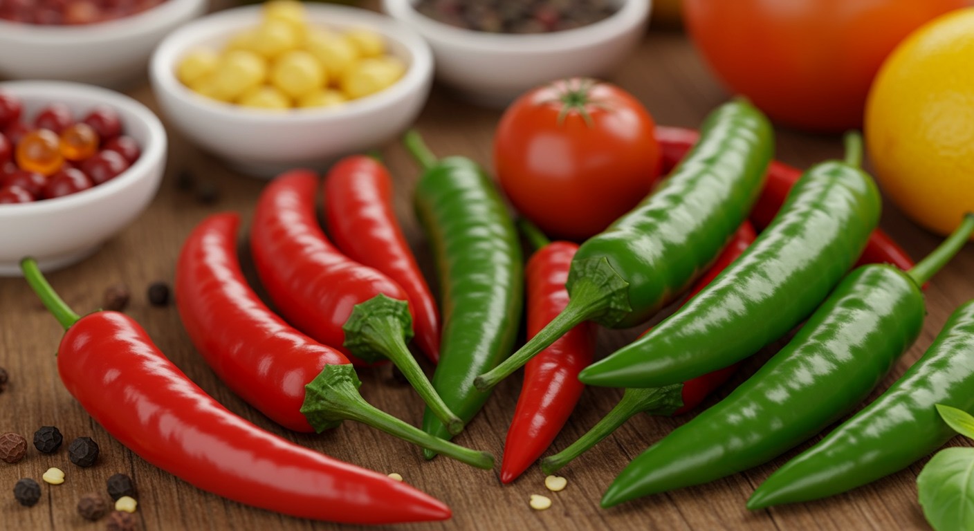 Az erős paprika gazdag C-vitaminban és antioxidánsokban.