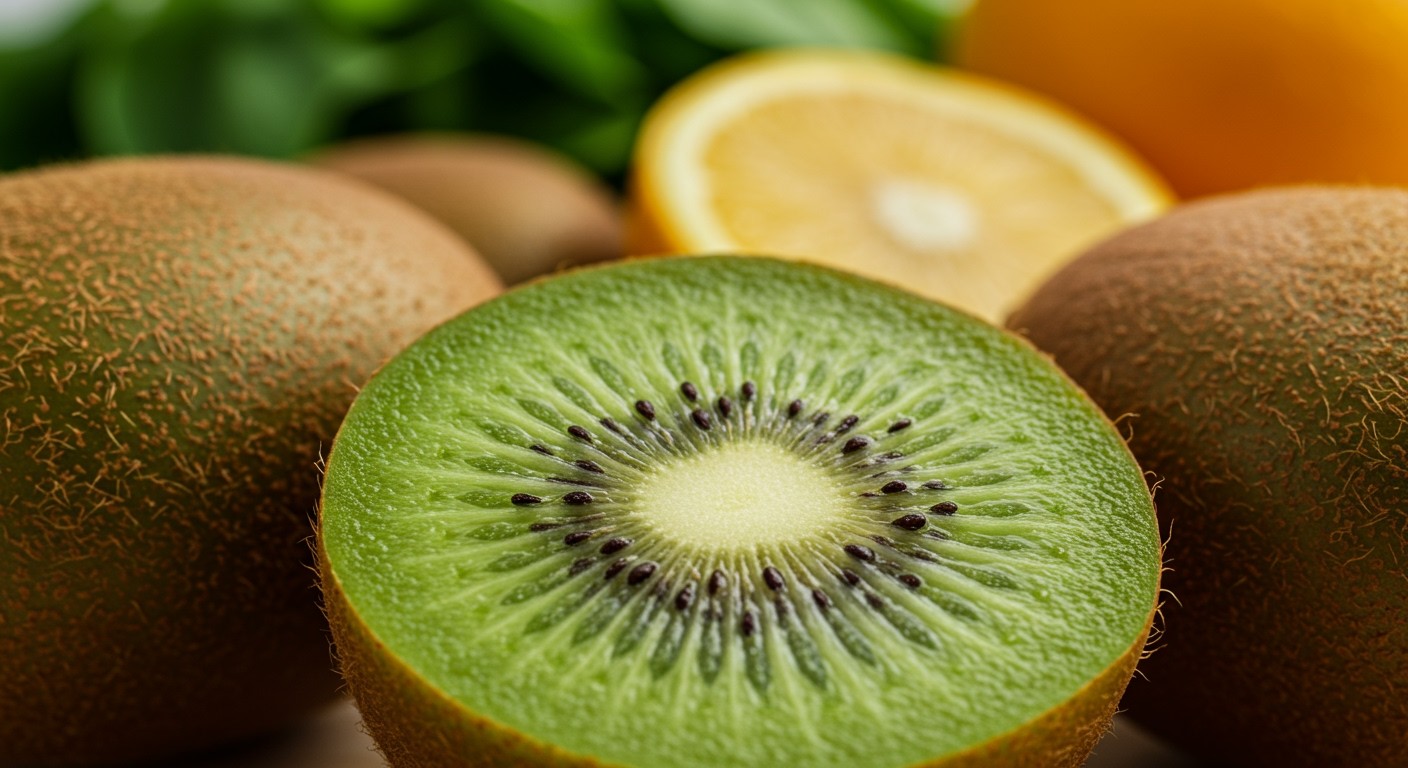 A kiwi C-vitamin tartalma háromszorosa a narancsnak.