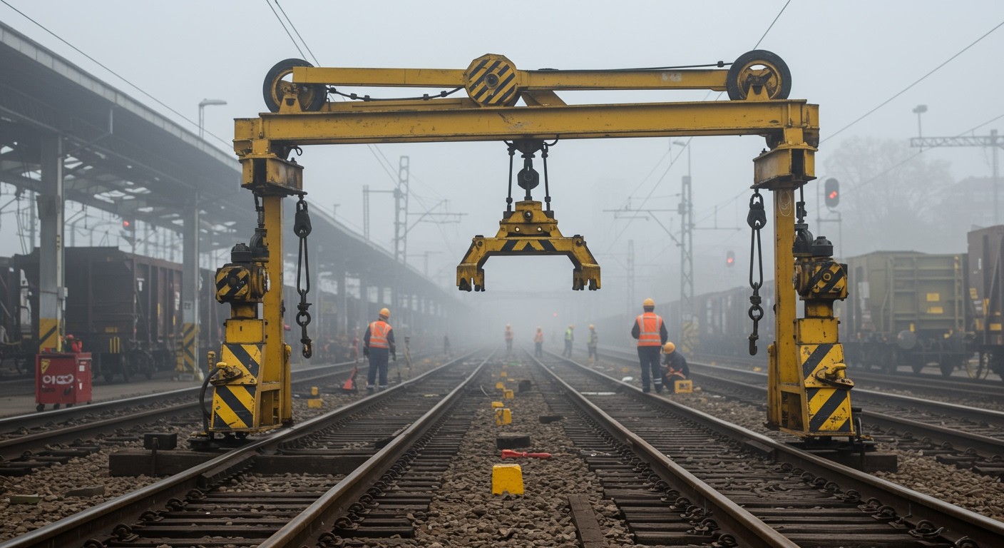 A fogasléces emelők gyorsítják a vasúti javításokat.