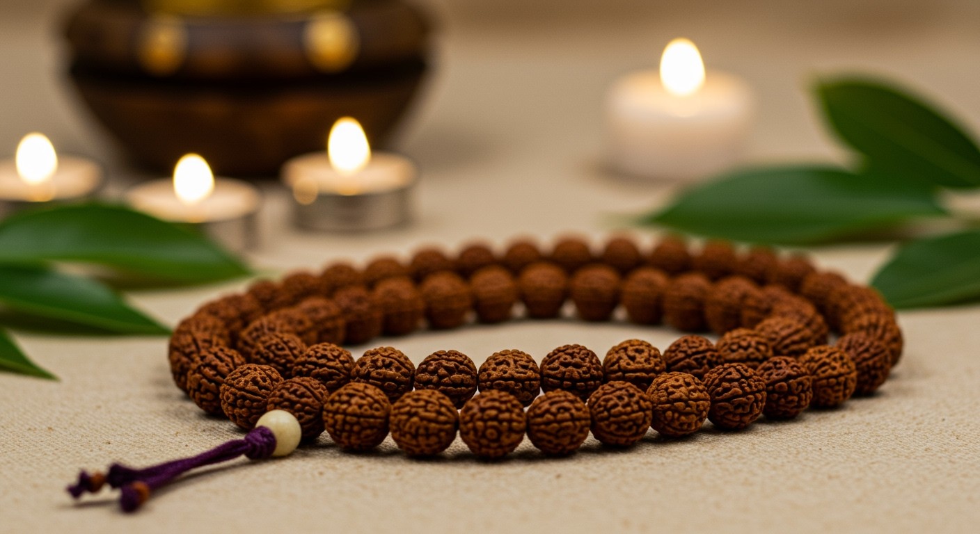 A Rudraksha mala tisztítása fontos a hatékonyságához.