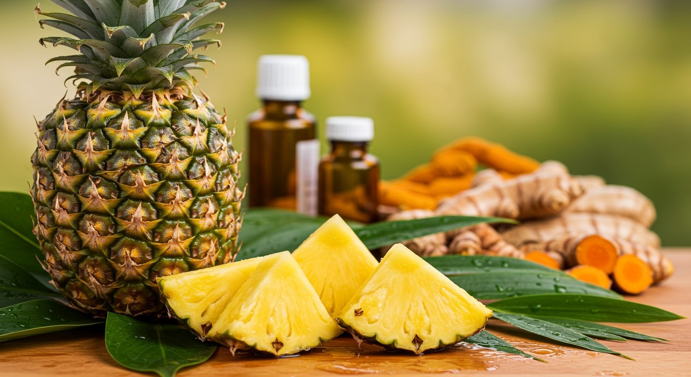 Az ananász bromelain tartalma segít a gyulladások csökkentésében.