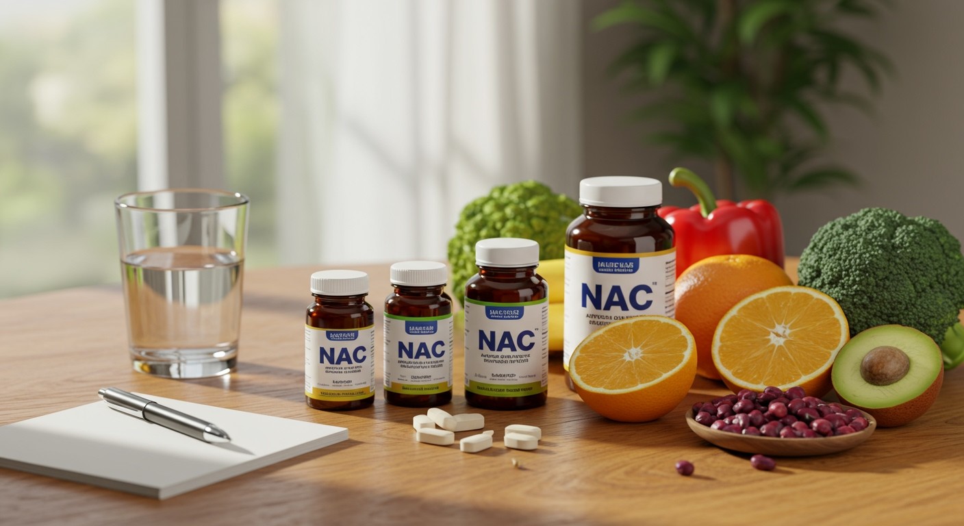 A napi ajánlott NAC bevitel 600-1800 mg között mozog.