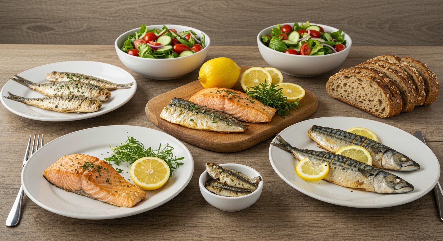 Az olajos halak omega-3 zsírsavtartalmuk miatt egészségesek.
