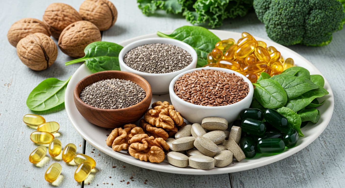 Lenmag és chia mag gazdag omega-3 források.