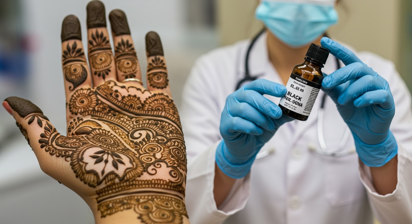 A fekete henna allergiás reakciót és bőrkárosodást okozhat.