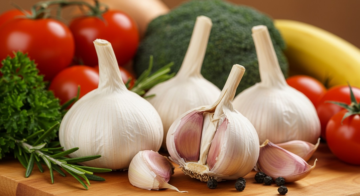 A fokhagyma gazdag szelénben, C-vitaminban és flavonoidokban.