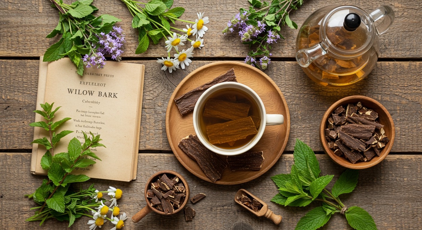 A fűzfakéreg tea erősíti a gyógynövények hatását.