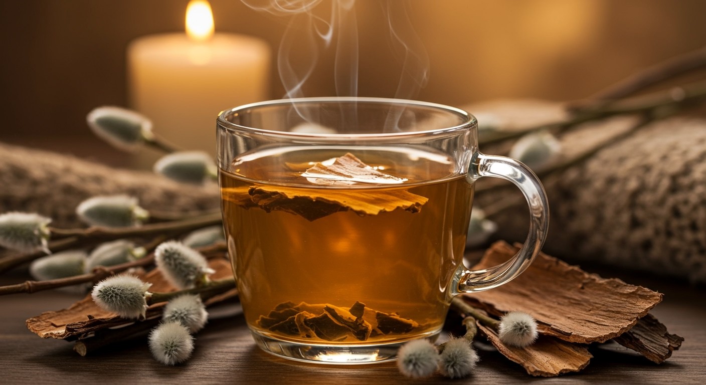 A fűzfakéreg tea szalicint tartalmaz, természetes fájdalomcsillapító.