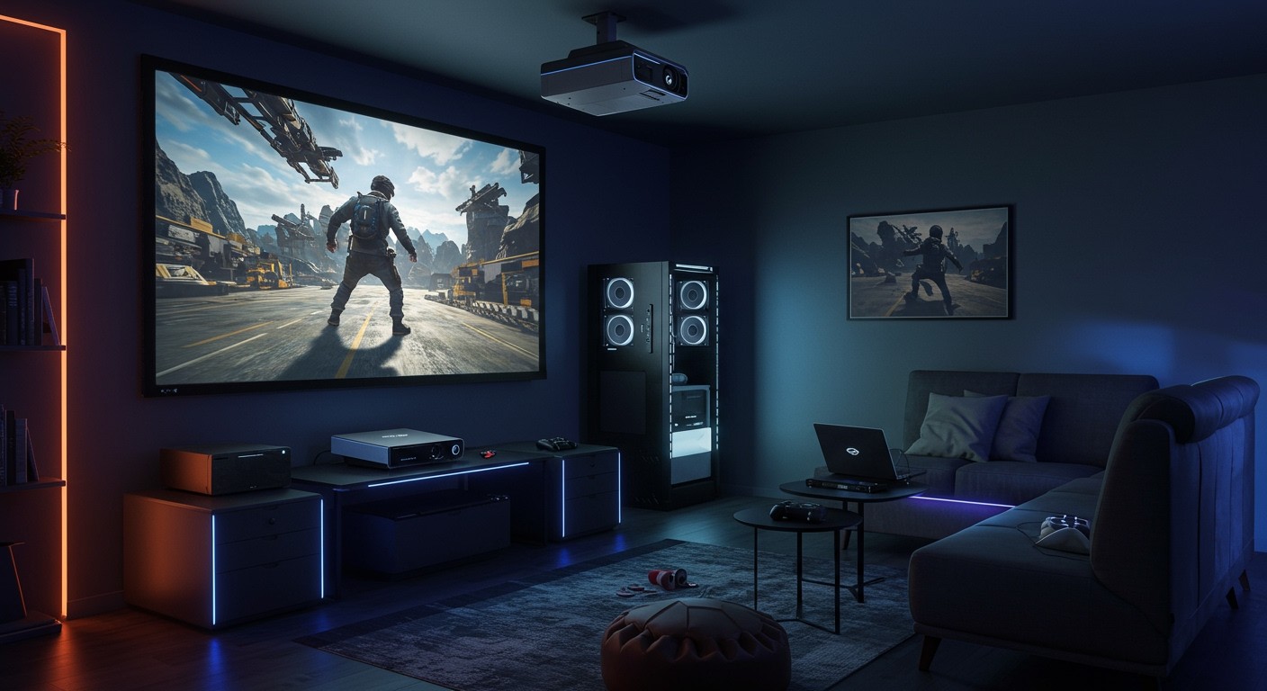 A gaming projektorok zökkenőmentes élményt nyújtanak nagy vásznon.
