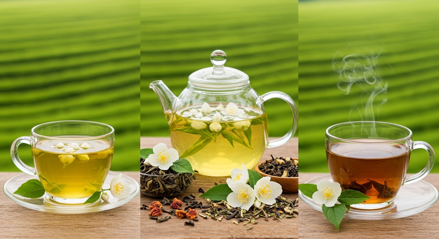 A jázmin tea fajtái különböző ízélményeket nyújtanak.