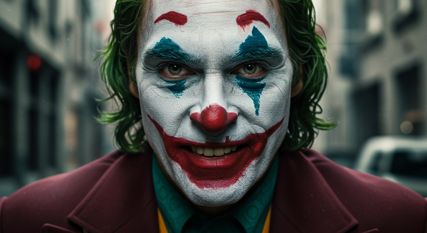 Ledger Jokerének mimikája a félelem és zűrzavar szimbóluma.