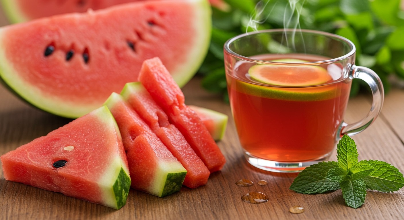 A királydinnye tea segít a szabadgyökök semlegesítésében.