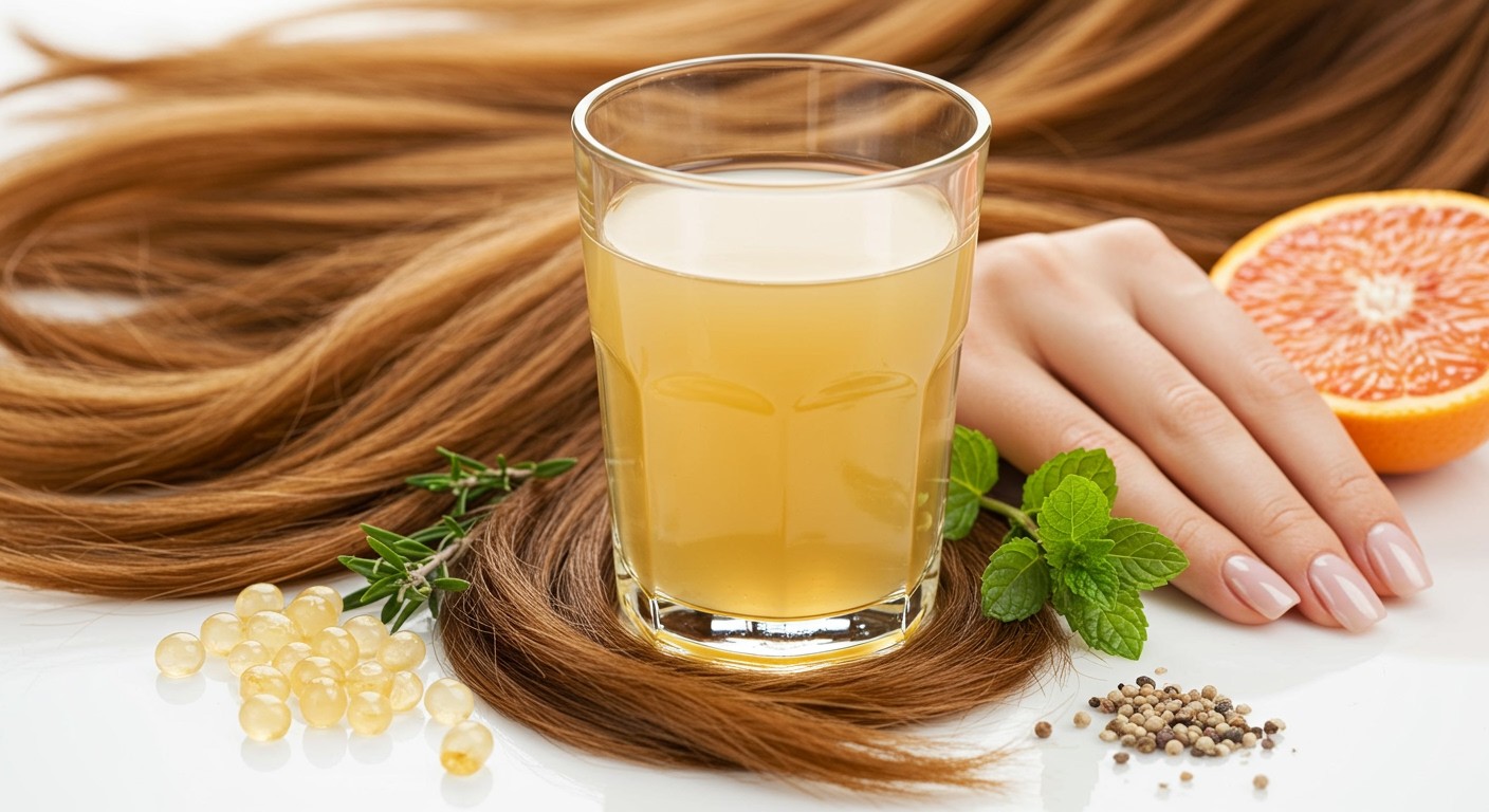 A kollagén italok erősítik a hajat és a körmöket.