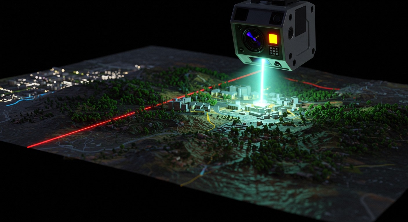 A lézerfény precíz távolságmérést tesz lehetővé a LiDAR-ban.
