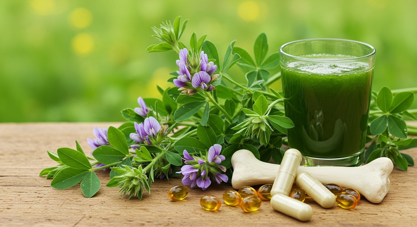 A lucerna K-vitamintartalma segíti a csontsűrűséget.