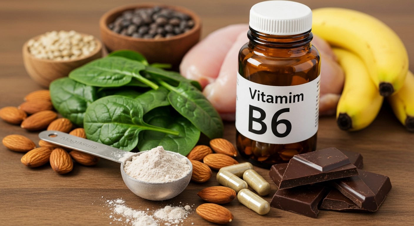A magnézium és B6 vitamin együtt segít a stressz csökkentésében.