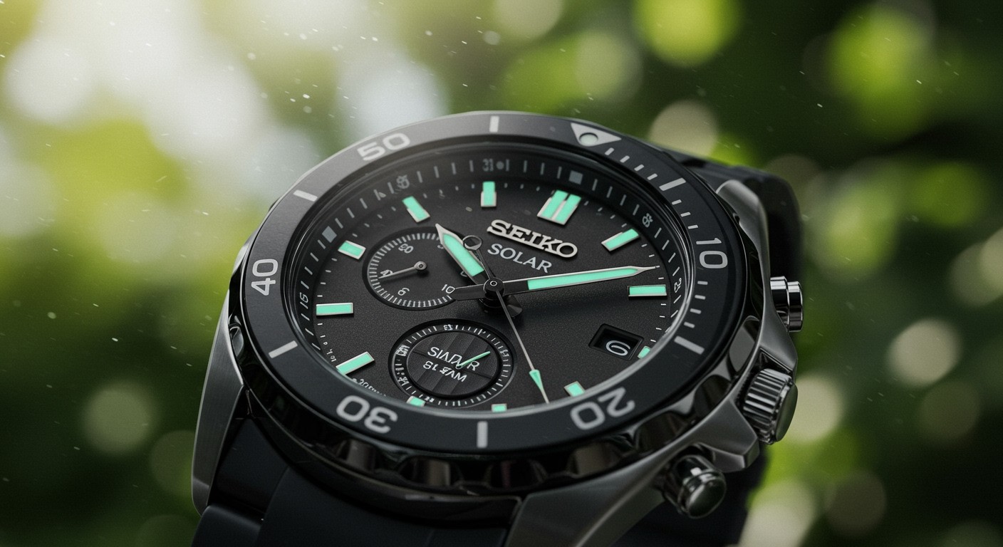 A Seiko Solar órák változó fényviszonyok mellett is pontosak.