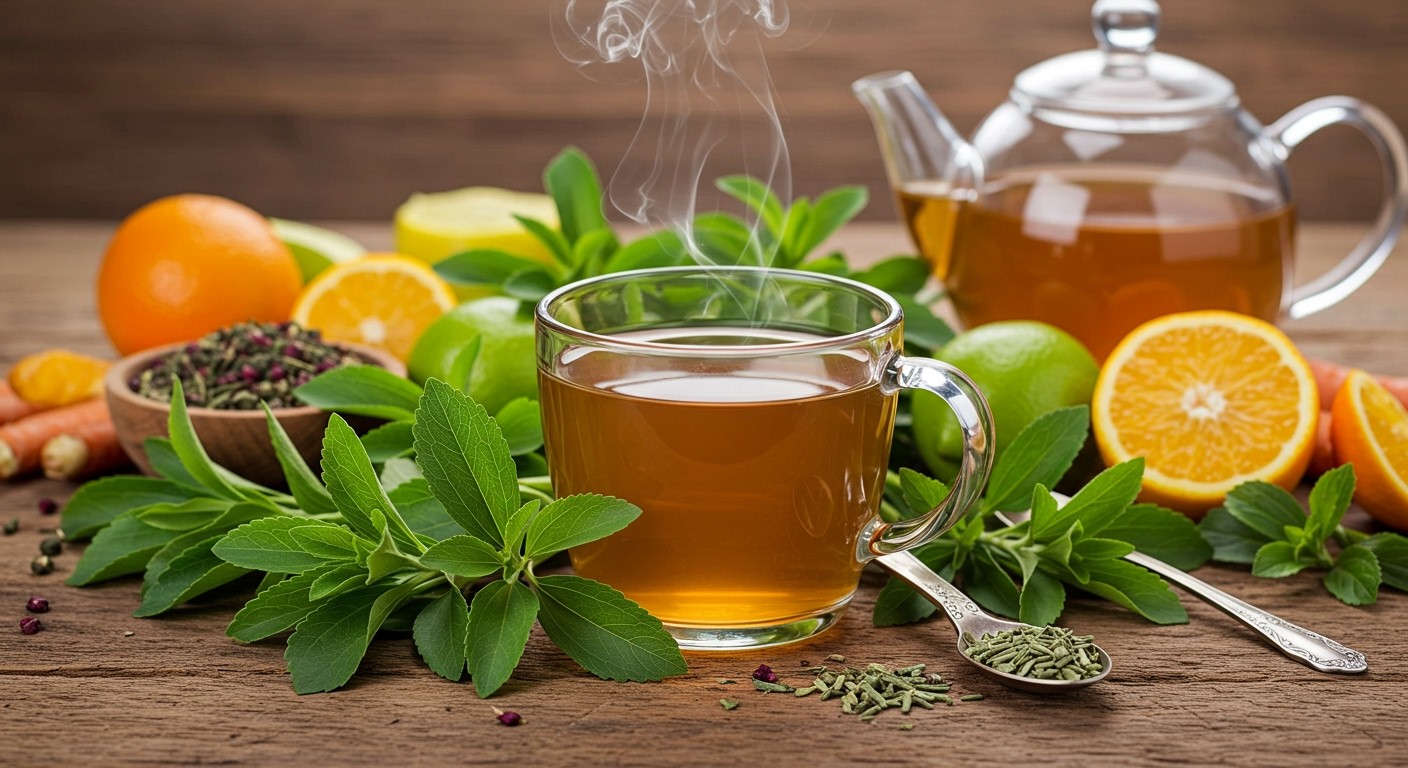 A stevia tea természetes édesítőszer, antioxidánsokban gazdag.