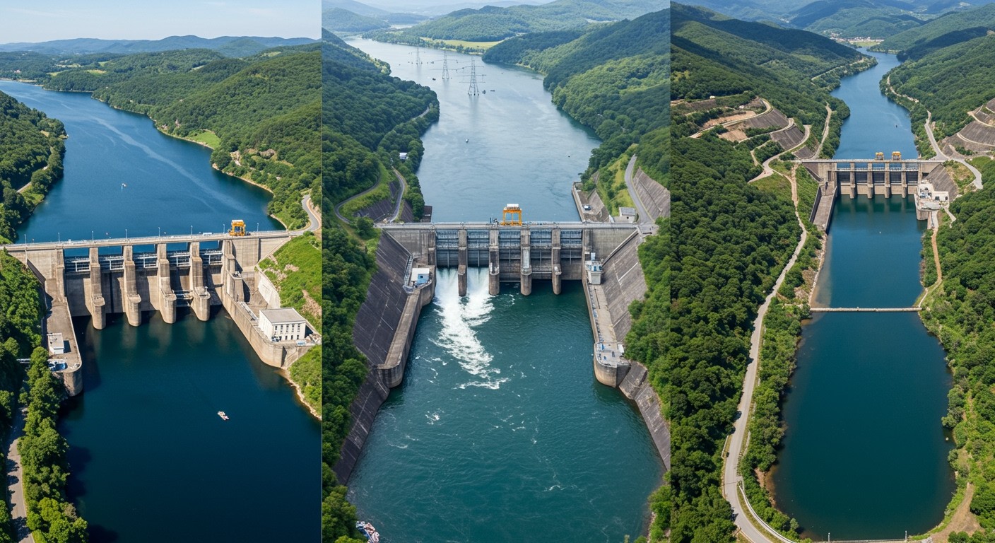 A vízerőművek három fő típusa különböző energiatárolási módot kínál.