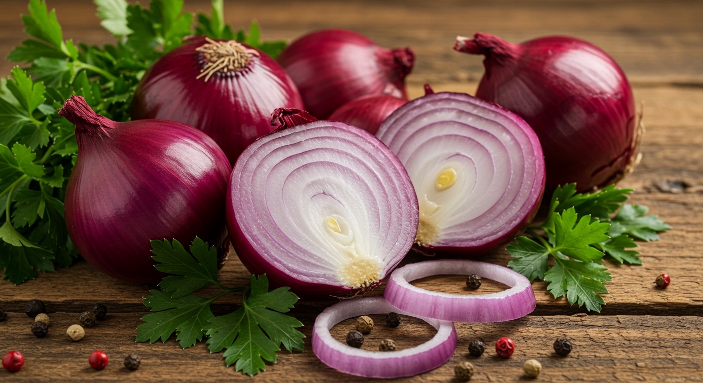 A vöröshagyma prebiotikumai segítik a bélflóra egyensúlyát.