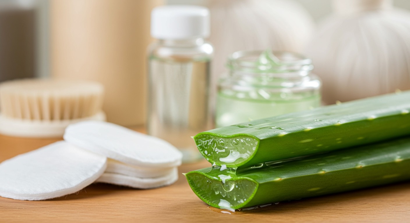 Az aloe vera gél csökkenti a gyulladást és pirosságot.