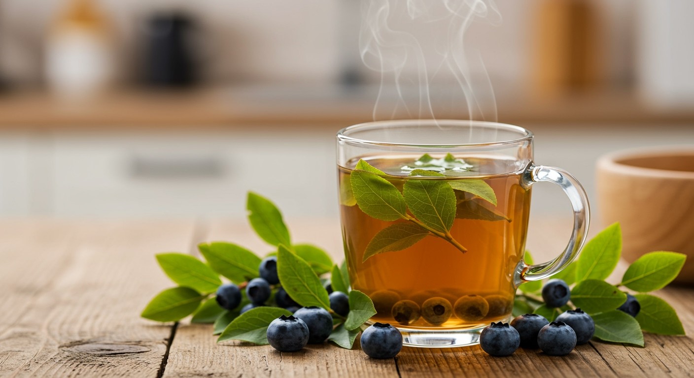 Az áfonya levél tea segíthet a bélflóra egyensúlyában.