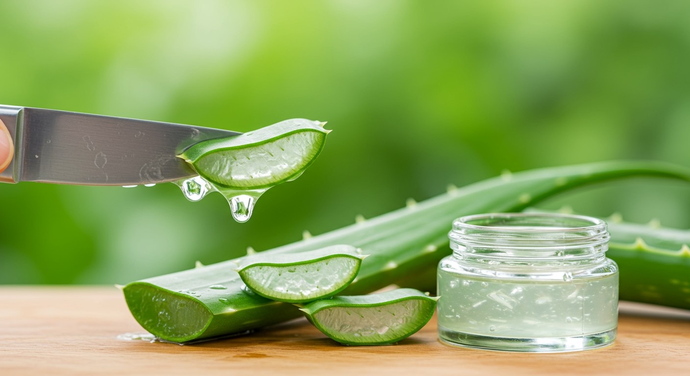 Az aloe vera gél segít a bőrirritáció csökkentésében.