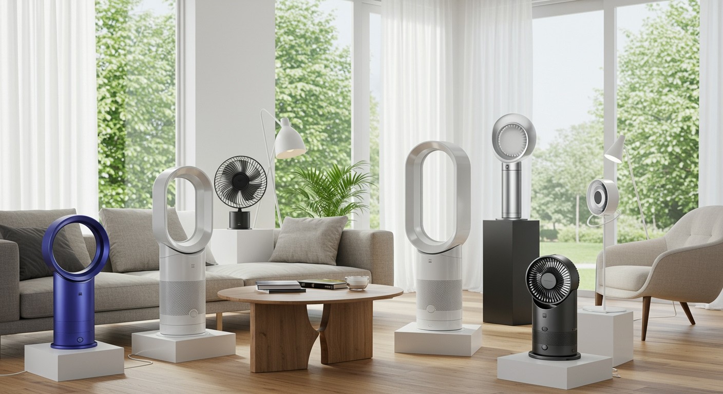 A Dyson ventilátorok innovatív tervezése növeli a hatékonyságot.