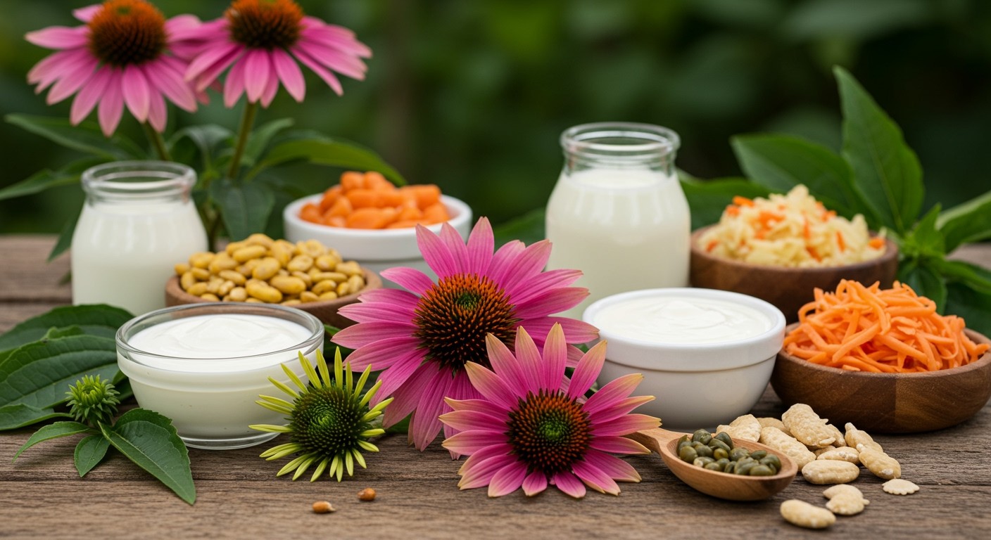 A bélflóra egyensúlya segíti az Echinacea hatását.
