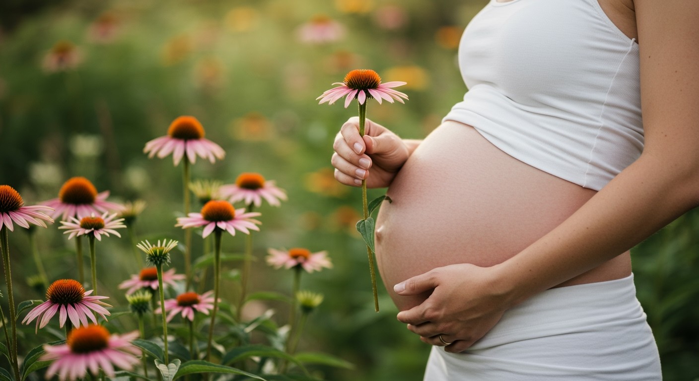 Echinacea terhesség alatt kerülandó, szoptatás alatt óvatosan.