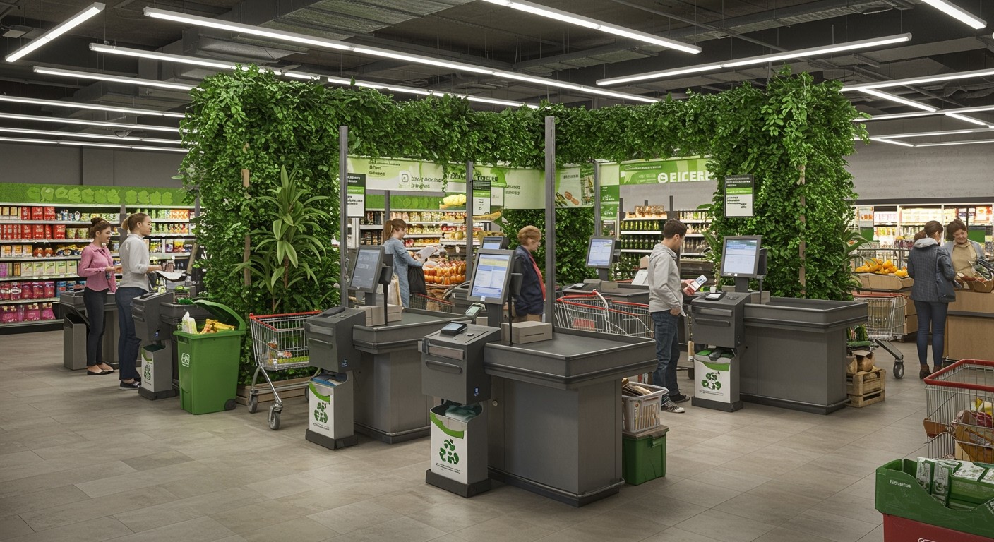 Az önkiszolgáló kasszák csökkenthetik a hulladéktermelést és energiafelhasználást.
