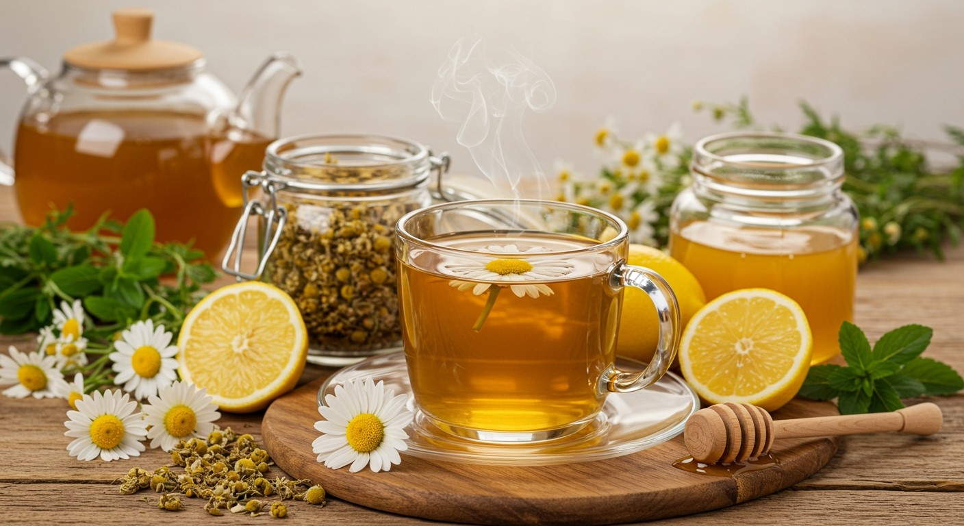 Kísérletezz különböző gyümölcsökkel a kamilla tea ízén!
