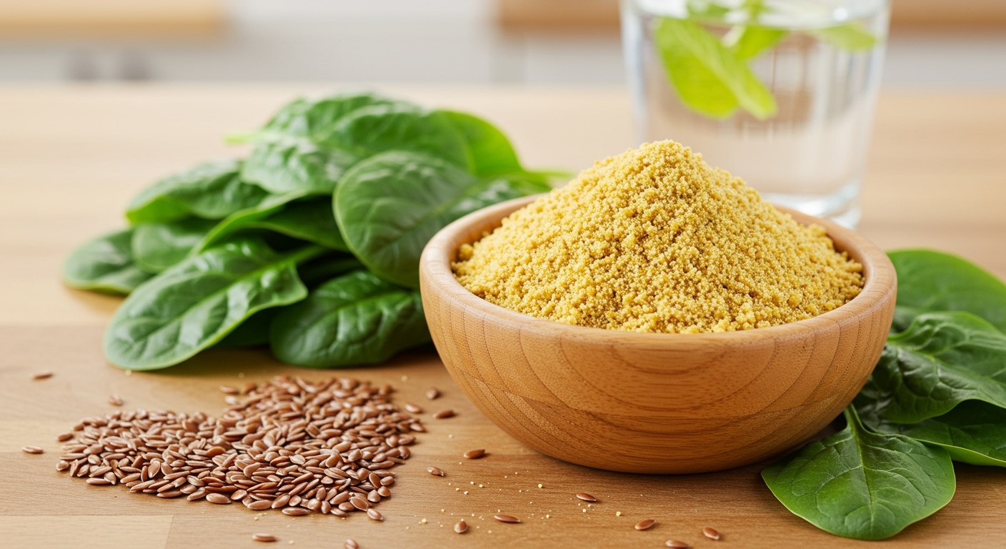 A lenmag őrlemény omega-3 zsírsavakat tartalmaz, javítja a szív egészségét.