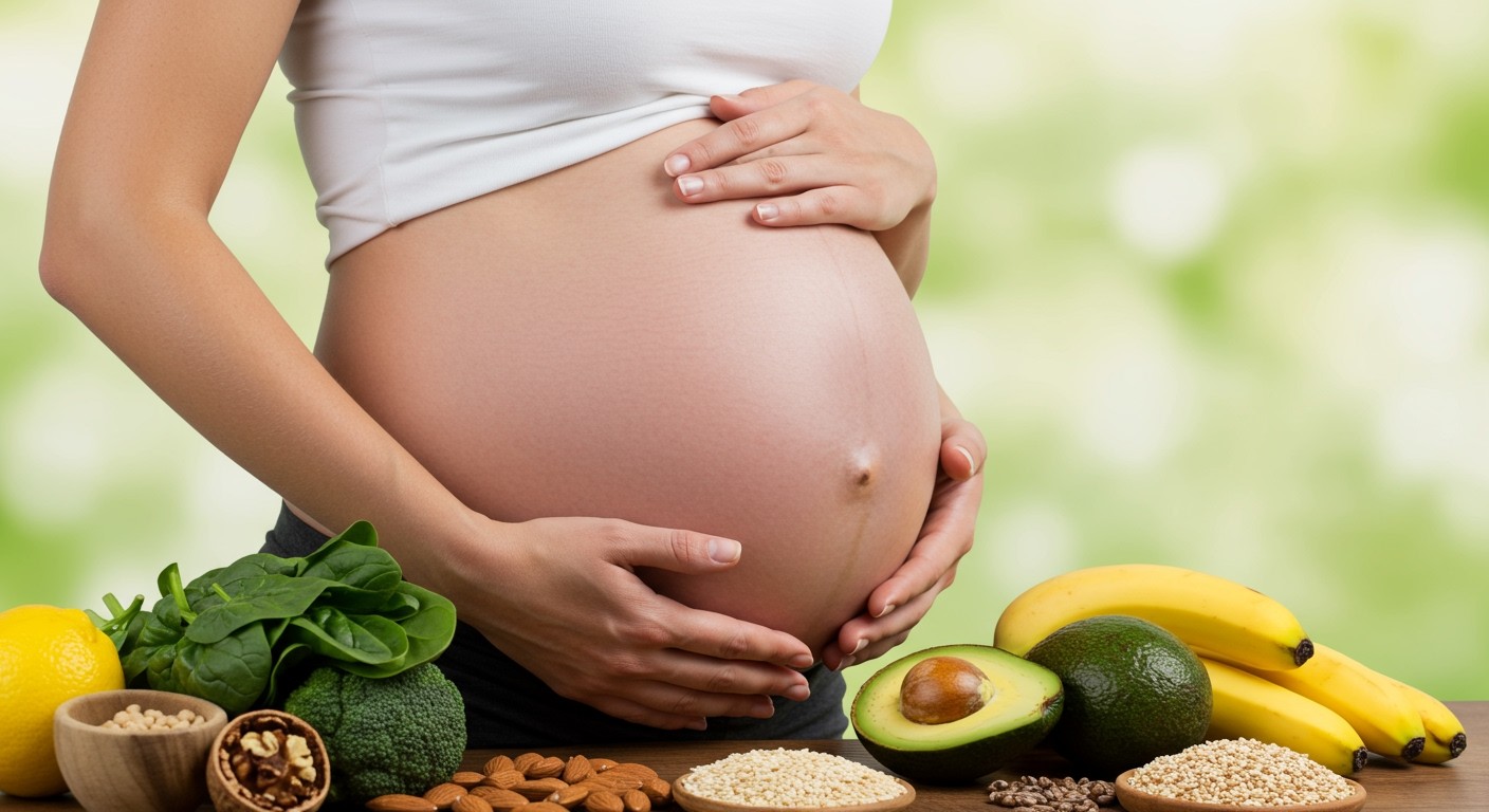 A magnézium és B6 vitamin támogatja a baba fejlődését.