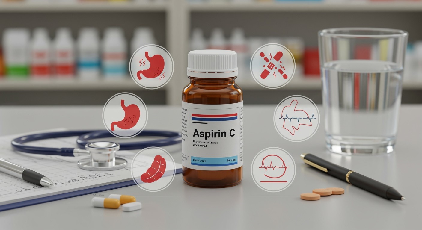 Az Aspirin C mellékhatásai között említést nyer a gyomorirritáció.